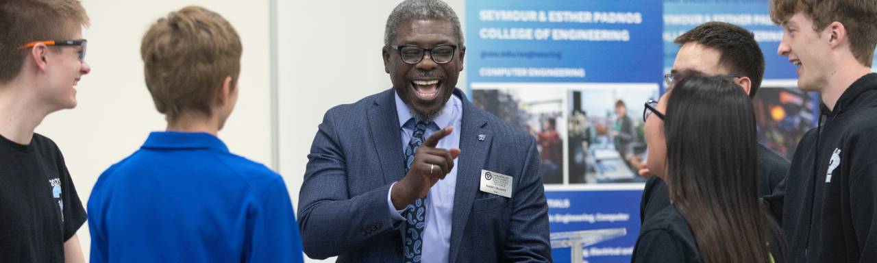 Dean Bayo meets with prospective students